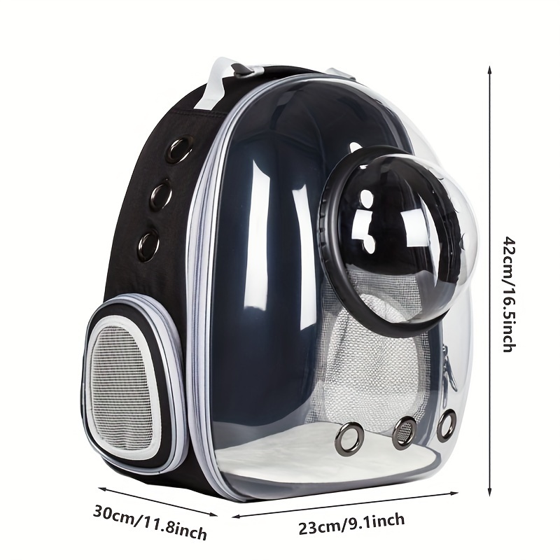 Transparent Spacecraft Backpack Pet Travel Bag Cat Chest Bag Large Capacity Breathable Dog Bag Portable Dog Mobile Bag - Green