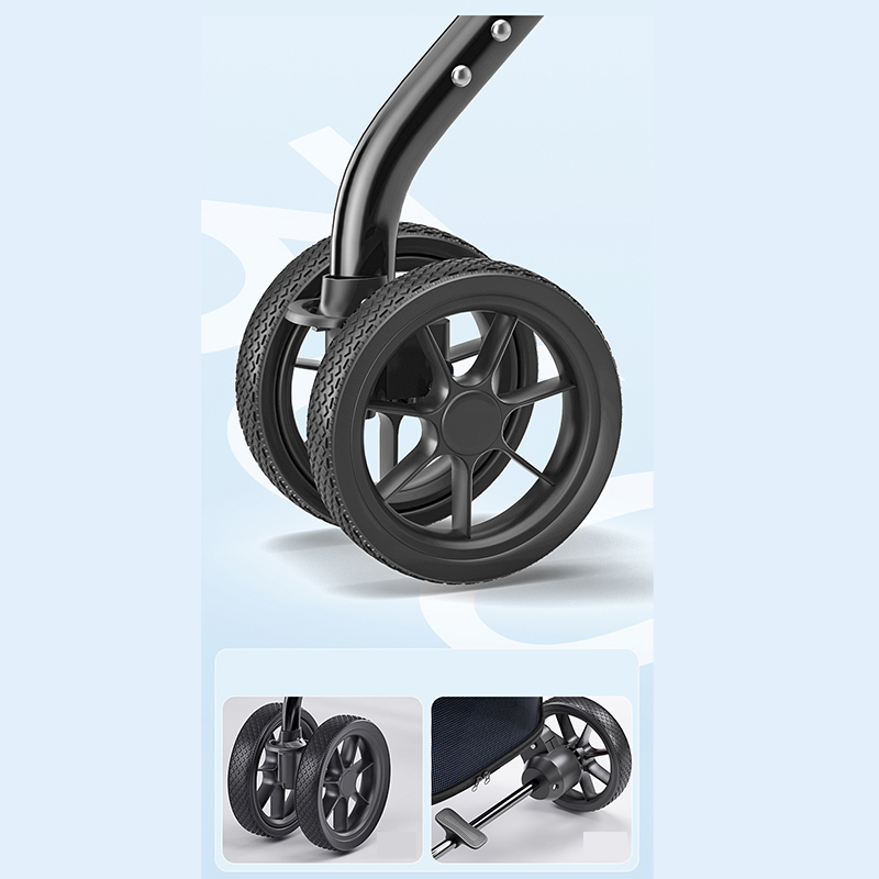 Trolley Foldable Big Pet Stroller Metal Breathable Mesh Removable Cats Dogs Bags Storage Basket Travel Outdoor Oxford - Grey