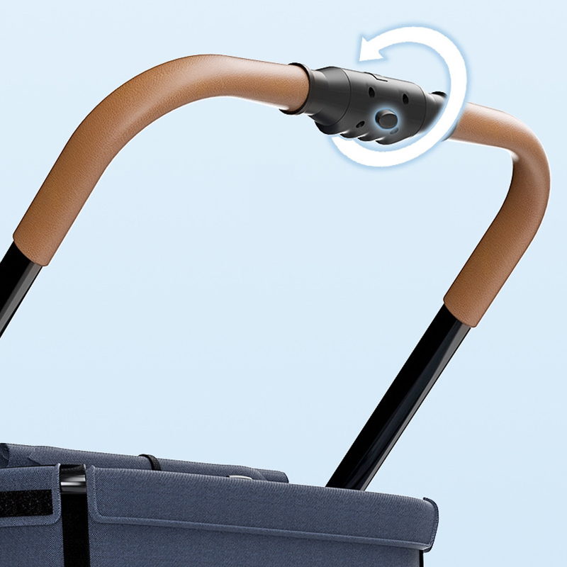 Trolley Foldable Big Pet Stroller Metal Breathable Mesh Removable Cats Dogs Bags Storage Basket Travel Outdoor Oxford - Grey