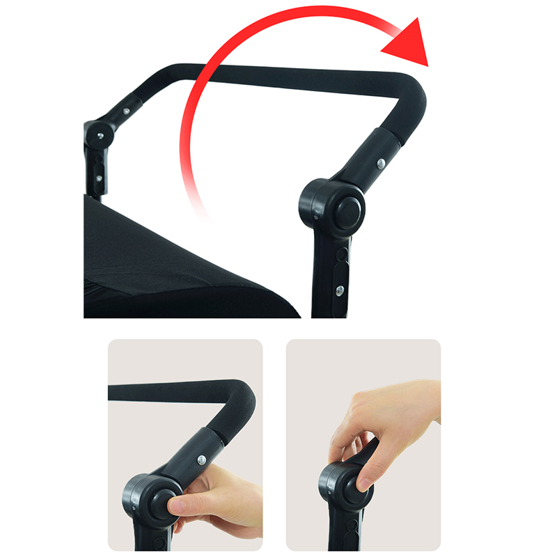 Trolley Foldable Pet Stroller Metal Disability Assistance Removable Cats Dogs Bags Storage Basket Travel Outdoor Oxford - Blue