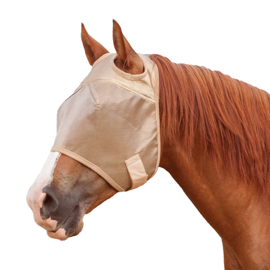 UV Protection Lycra Mosquito Repellent Summer Breathable Horse Fly Mask With Ears Rugged Ride Horse Supplies - Pink