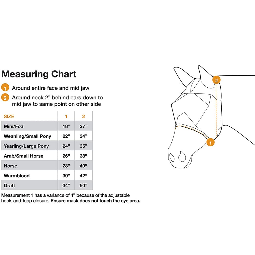 UV Protection Nylon Mosquito Repellent Summer Breathable Horse Fly Mask Mesh Rugged Ride Horse Supplies - Black