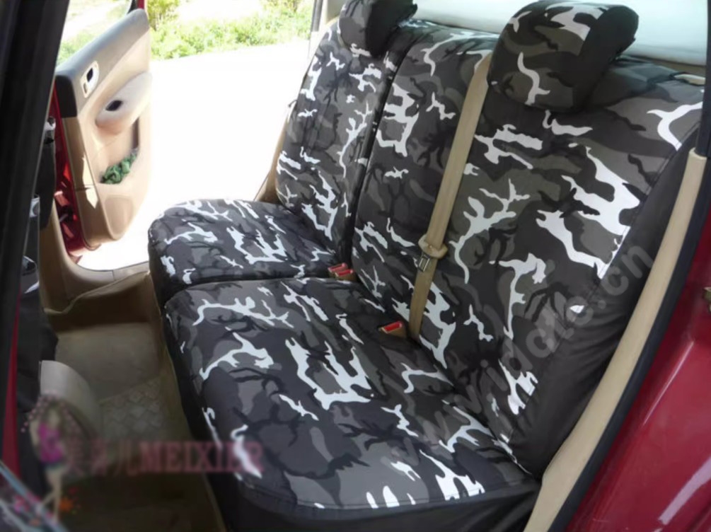 Customized Personalized Canvas Camo Linen Auto Seat Cushion Car Seat Covers Camouflage Sets Cloth - Blue Camo