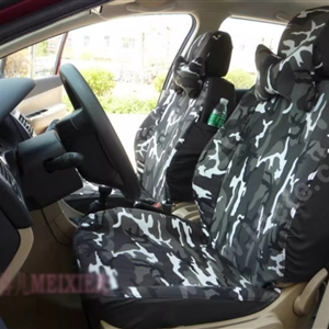 Customized Personalized Canvas Camo Linen Auto Seat Cushion Car Seat Covers Camouflage Sets Cloth - Blue Camo