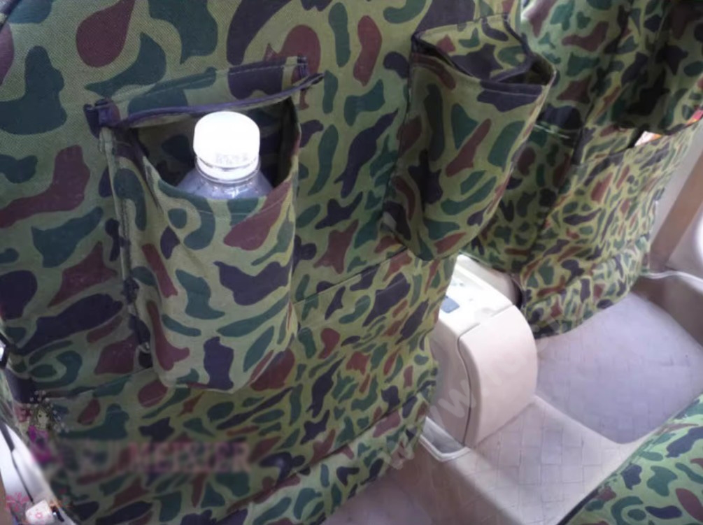 Customized Personalized Canvas Camo Linen Auto Seat Cushion Car Seat Covers Camouflage Sets Cloth - Green Blue Camo