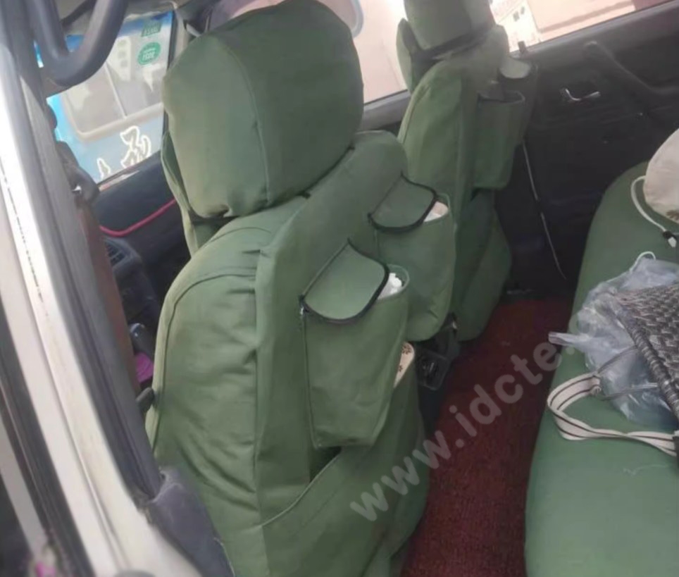 Customized Personalized Canvas Camo Linen Auto Seat Cushion Car Seat Covers Camouflage Sets Cloth - Green