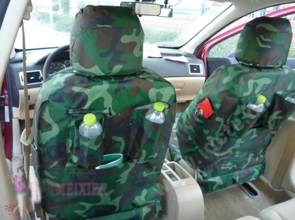 Customized Personalized Oxford Camo Waterproof Automotive Seat Cushion Car Seat Covers Camouflage Sets Cloth - Green