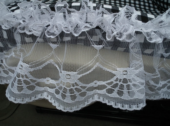 Funky Bud Silk Woman Square Grid Girls Lace Cotton Custom Automobile Car Seat Cover Set - Black White