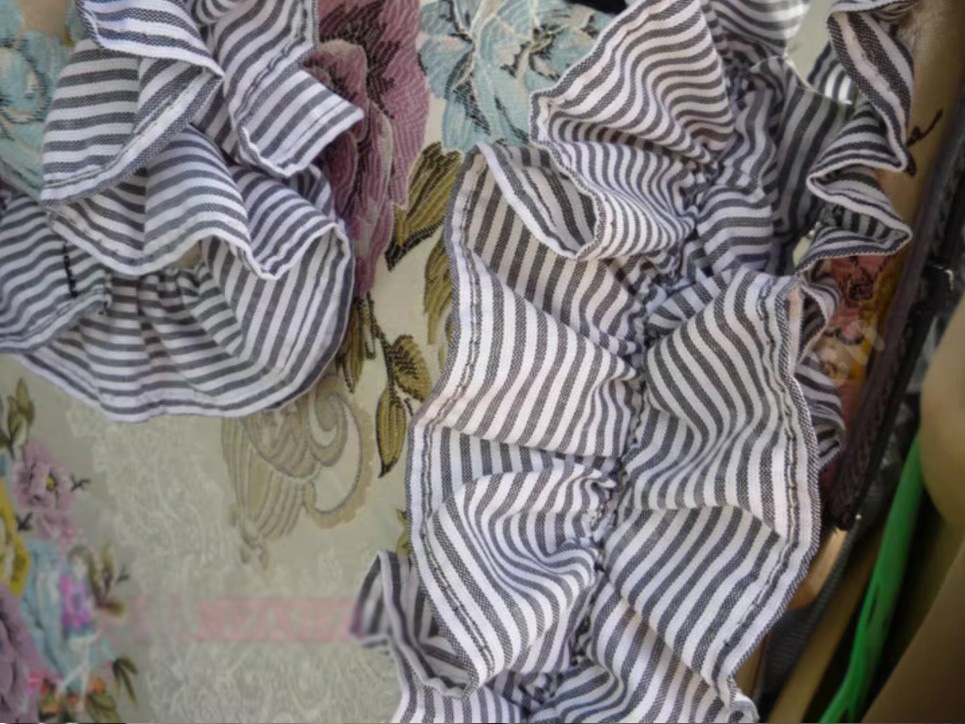 Luxury Jacquard Girly Bud Silk Seat Cushion Floral Safest Lace Countryside Custom Automobile Car Seat Cover Sets - Blue White