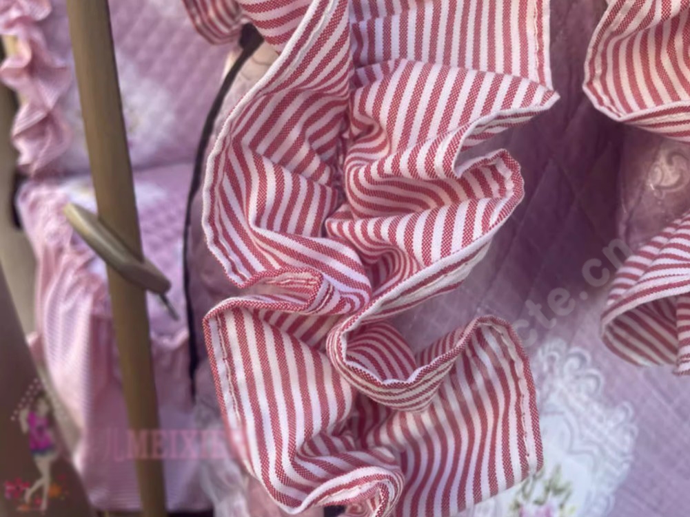 Luxury Jacquard Girly Bud Silk Seat Cushion Floral Safest Lace Countryside Custom Automobile Car Seat Cover Sets - Pink Pink