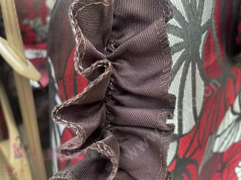 Luxury Jacquard Girly Bud Silk Seat Cushion Floral Safest Lace Countryside Customize Automotive Car Seat Cover Sets - Black Red