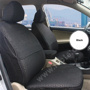 Luxury Tailored Girly Bud Silk Auto Seat Cushion Safest Lace Lycra Full Surround Automobile Car Seat Cover Sets - Black