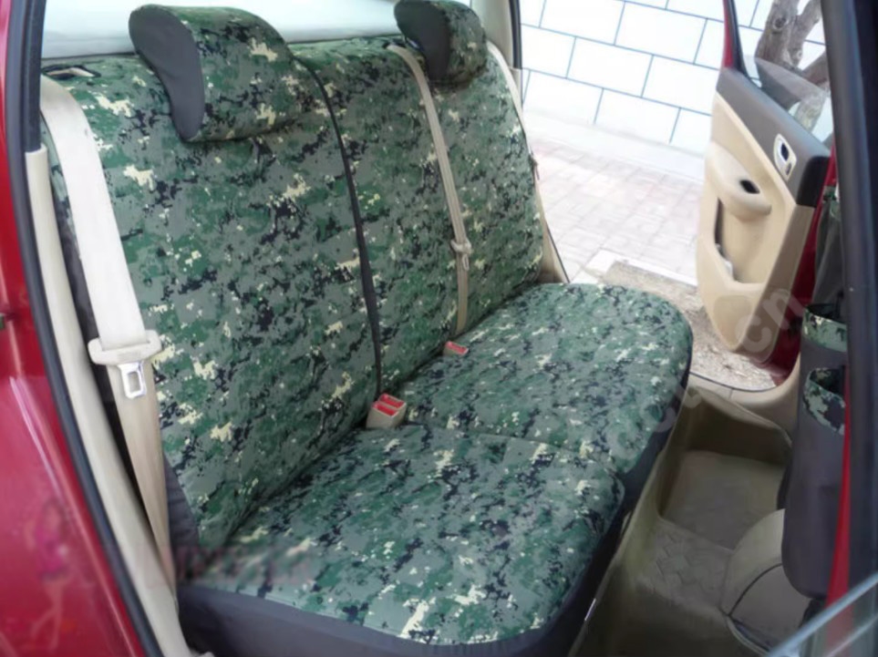 Tailored For Boys Canvas Camo Linen Automobile Seat Cushion Car Seat Covers Camouflage Sets Cloth - Forest Camo