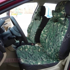 Tailored For Boys Canvas Camo Linen Automobile Seat Cushion Car Seat Covers Camouflage Sets Cloth - Forest Camo
