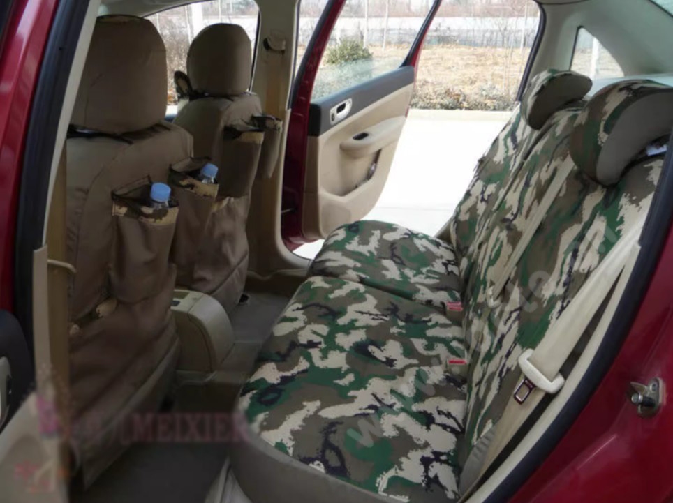 Tailored For Boys Canvas Camo Linen Automobile Seat Cushion Car Seat Covers Camouflage Sets Cloth - Patterns Camo