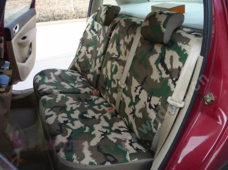 Tailored For Boys Canvas Camo Linen Automobile Seat Cushion Car Seat Covers Camouflage Sets Cloth - Patterns Camo