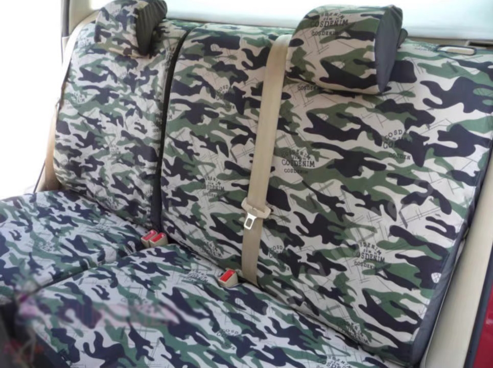 Tailored For Boys Canvas Camo Linen Automobile Seat Cushion Car Seat Covers Camouflage Sets Cloth - Scissors Camo