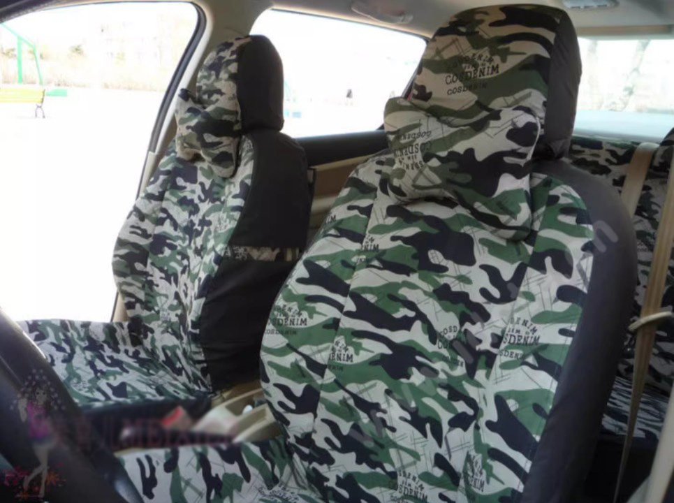 Tailored For Boys Canvas Camo Linen Automobile Seat Cushion Car Seat Covers Camouflage Sets Cloth - Scissors Camo