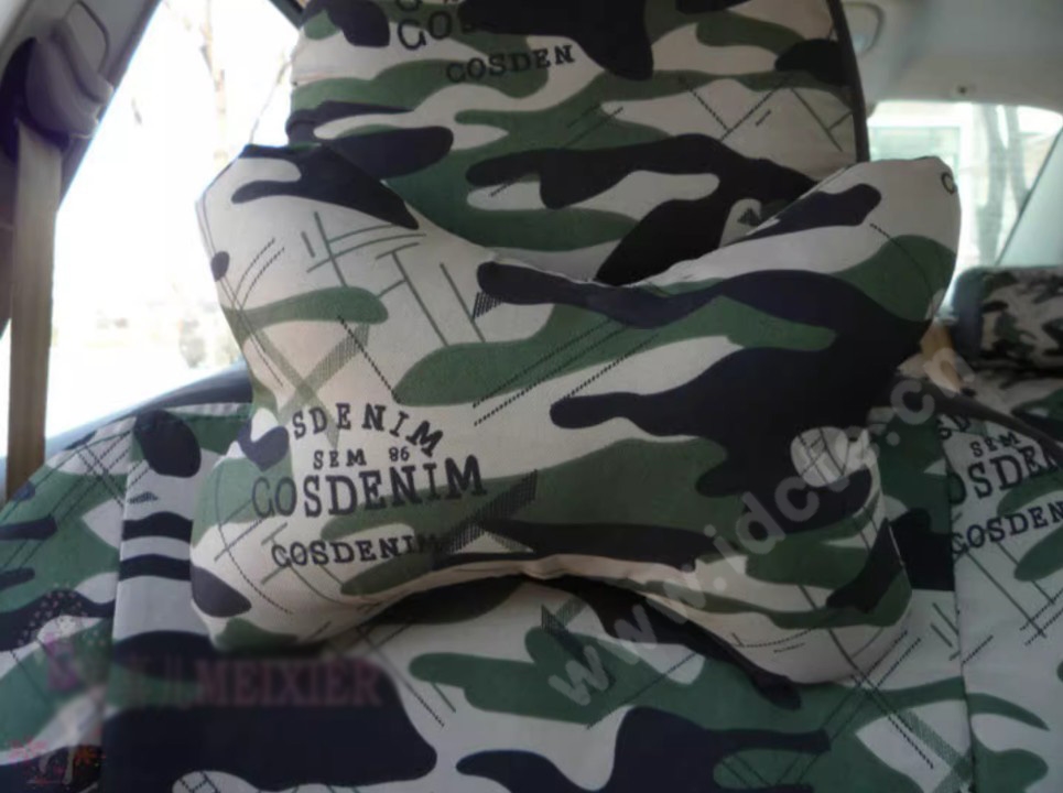 Tailored For Boys Canvas Camo Linen Automobile Seat Cushion Car Seat Covers Camouflage Sets Cloth - Scissors Camo
