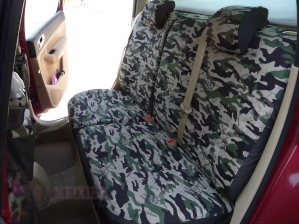 Tailored For Boys Canvas Camo Linen Automobile Seat Cushion Car Seat Covers Camouflage Sets Cloth - Scissors Camo