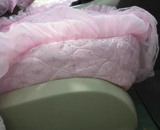 Tailored Girly Bud Silk Personalized Floral Girls Lace Cotton Custom Automobile Car Seat Cover Sets - Pink Bowknot