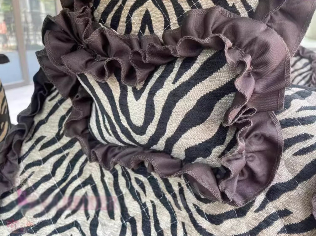 Tailored Jacquard Girly Bud Silk Seat Cushion Floral Safest Lace Tiger Print Custom Automobile Car Seat Cover Sets - Brown