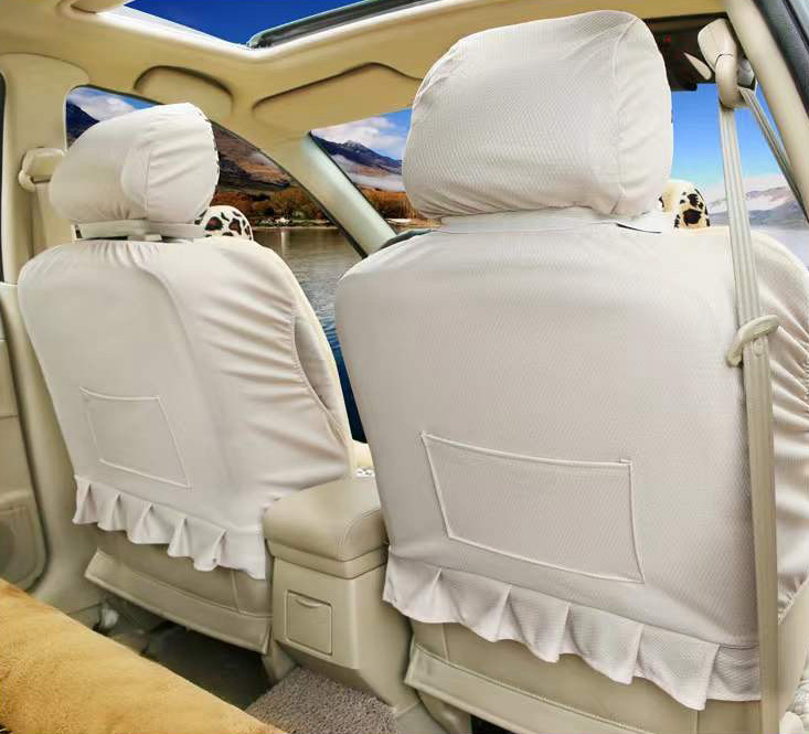 Fashion Winter Warmth Car Seat Cushion Universal Plush Automobile Covers 5pcs Sets - Gray