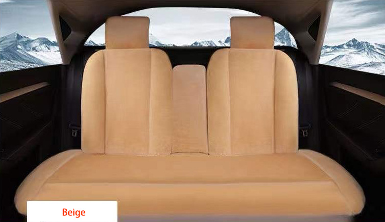 Fashion Winter Warmth Car Seat Cushion Universal Plush Automobile Covers 5pcs Sets - Gray