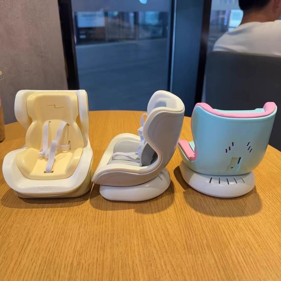Mini Plastic Cartoon Car Hamster Pet Air Outlet Clip Ornament Safety Seat Storage Automotive Interior - Pink Blue