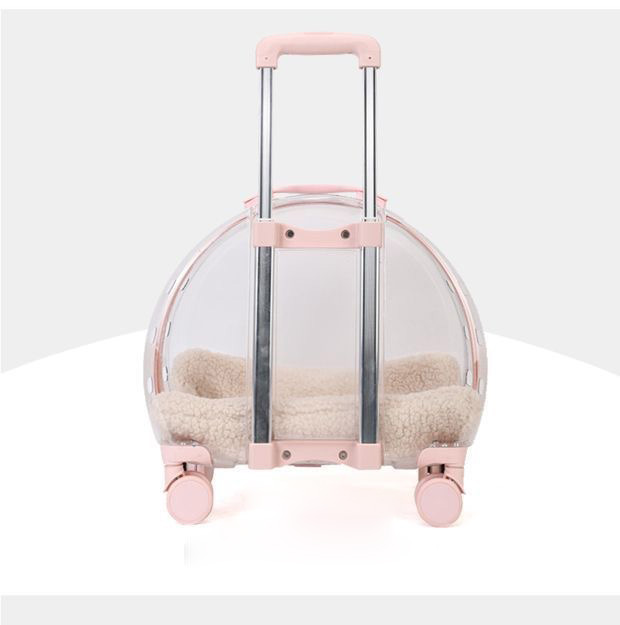 New Portable Pet Strollers With Wheels Durable Acrylic PC Closure For Cats Dogs Bags Ideal For Travel Outdoor Use - Green 2