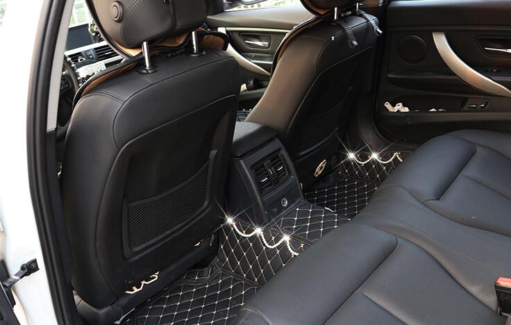Crown Leather Car Seat Covers Rivet Universal Auto Cushion 1PC Back Cover 2pcs Front Cover - Black